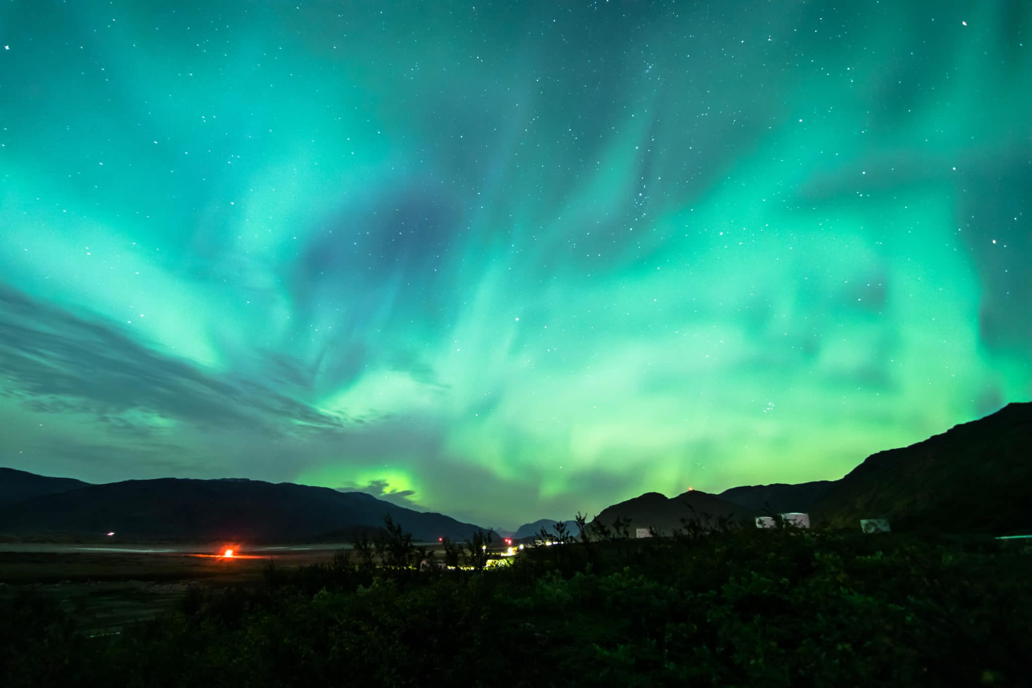 Northern lights in Greenland