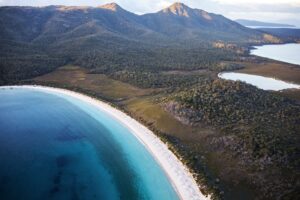 View of Wineglass Bay, Freycinet National Park, Tasmania